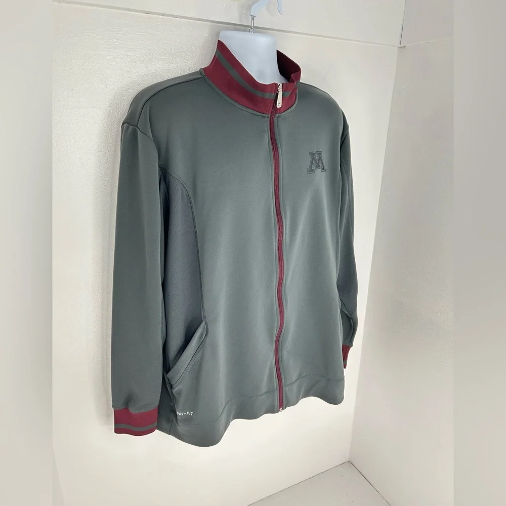 Nike Dri Fit Minnesota Golden Gophers Full Zip Sweatshirt Size XL NCAA MN Goldie